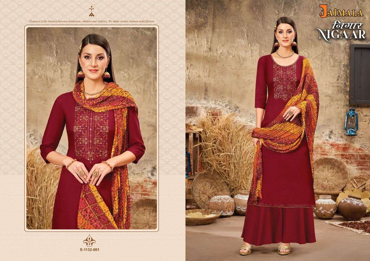 Nigaar By Jaimala Wholesale Online Salwar Suit Set