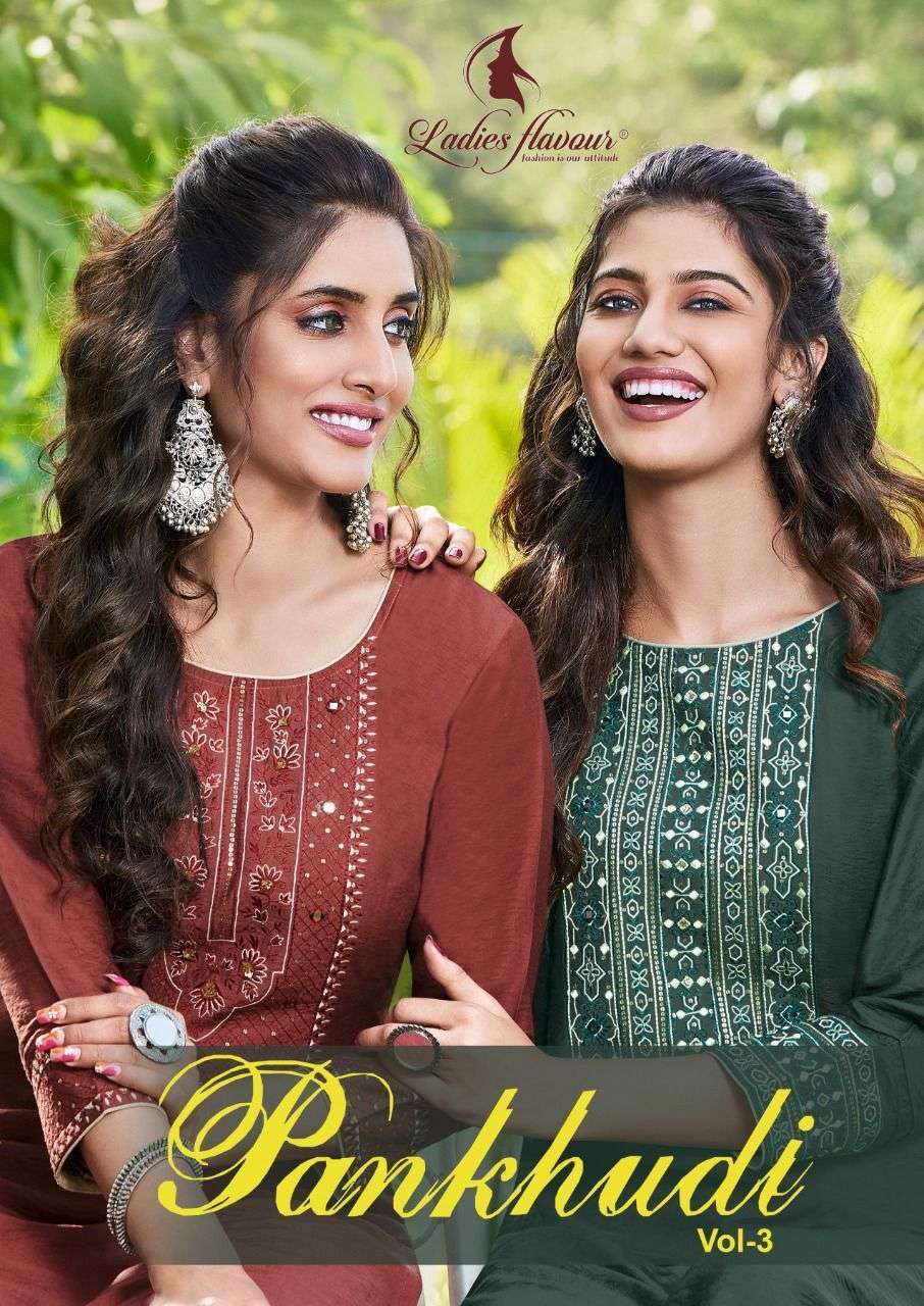 Pankhudi vol 3 BY Ladies Flavour Designer Wholesale Online Kuratis Set
