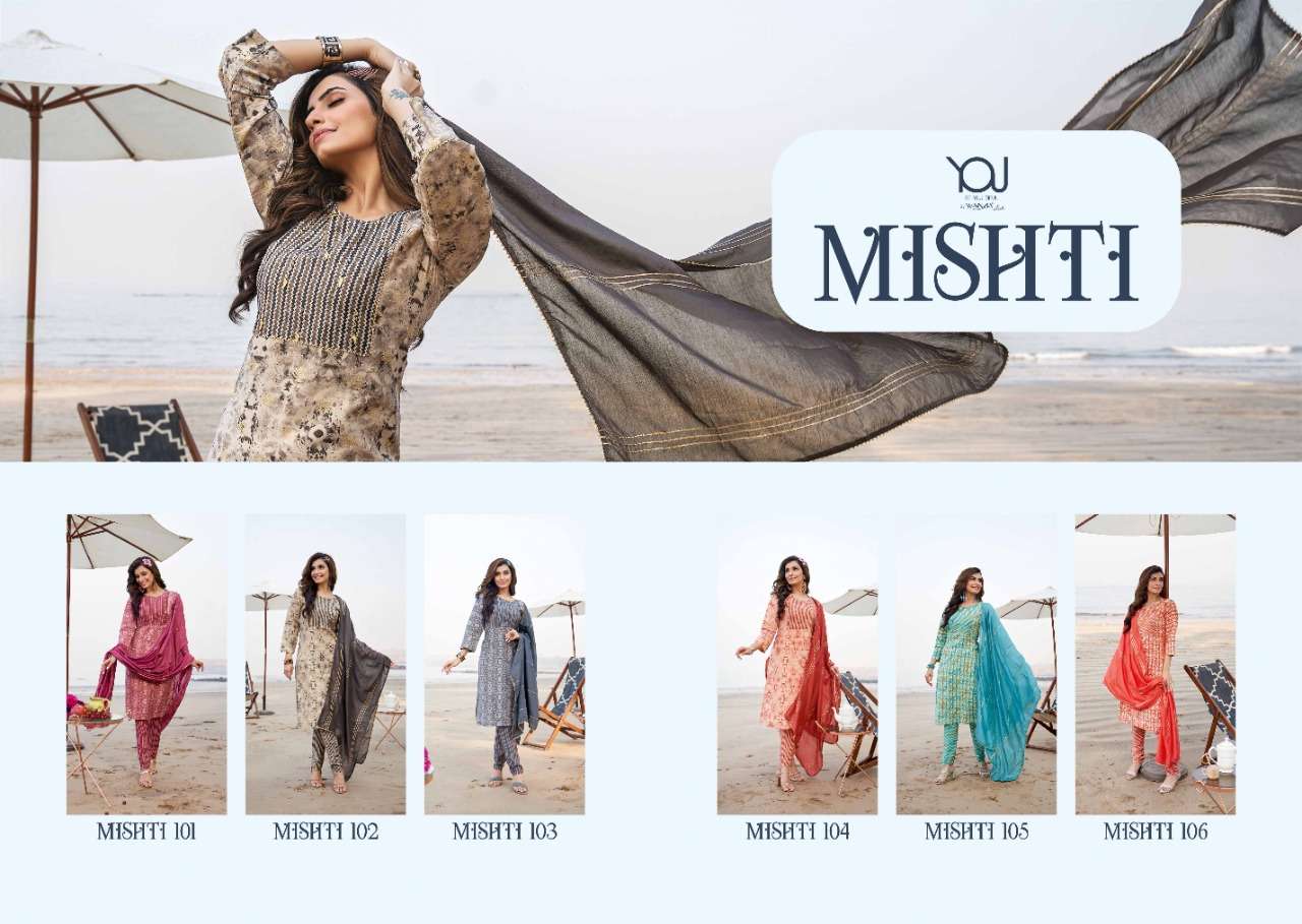Mishti By Wanna Looks Wholesale Supplier Model Silk Lowest Price Kurtis Pant Dupatta Set