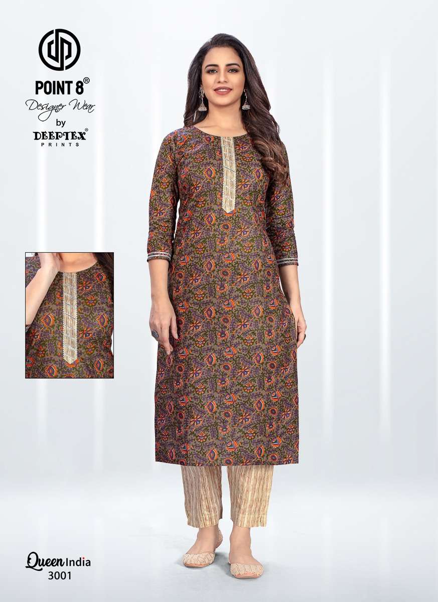 Queen India Vol 3 By Deeptex Prints Wholesale lowest Price Kurtis Pant