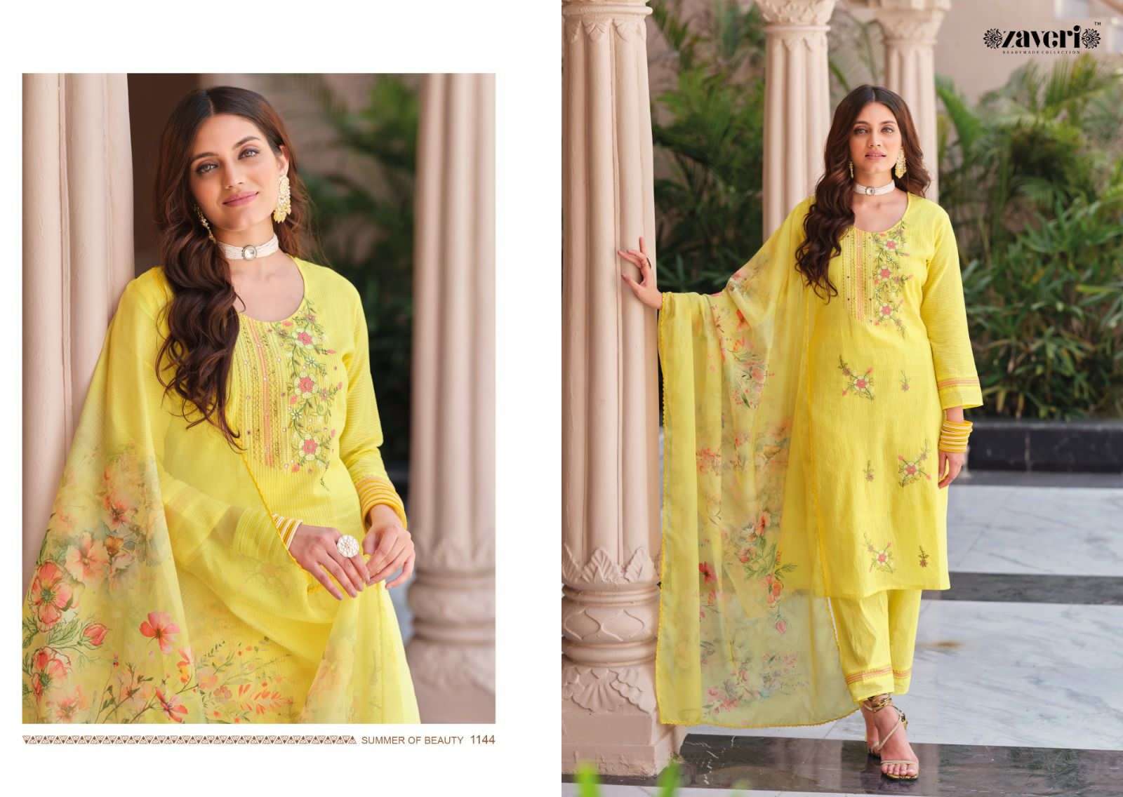 Nagma Vol 2 By Zaveri Wholesale Latest Collection Kurta Pant Dupatta Set