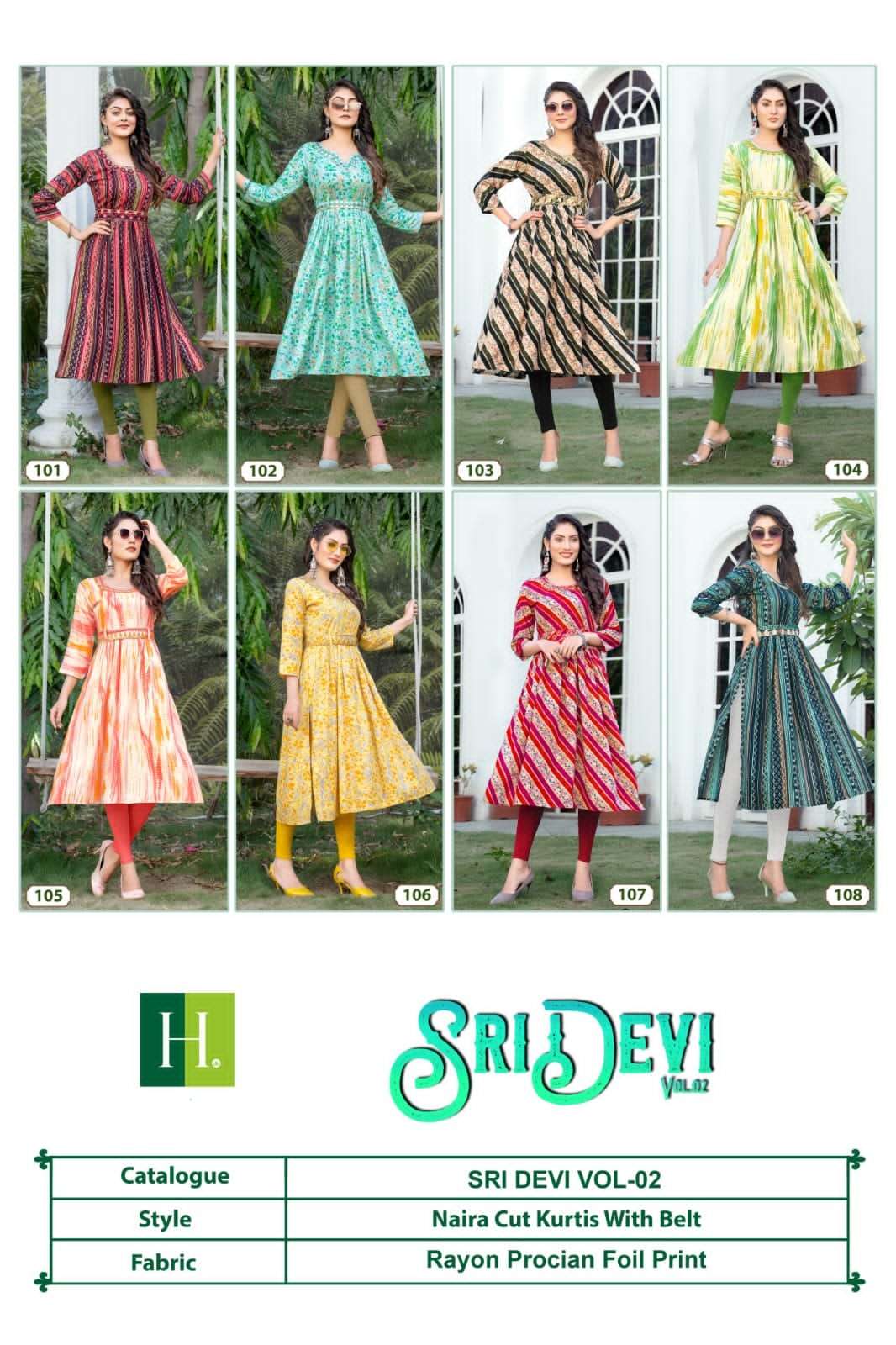 Sridevi Vol 2 By Hirwa Fashion Heavy Naira Cut Kurtis