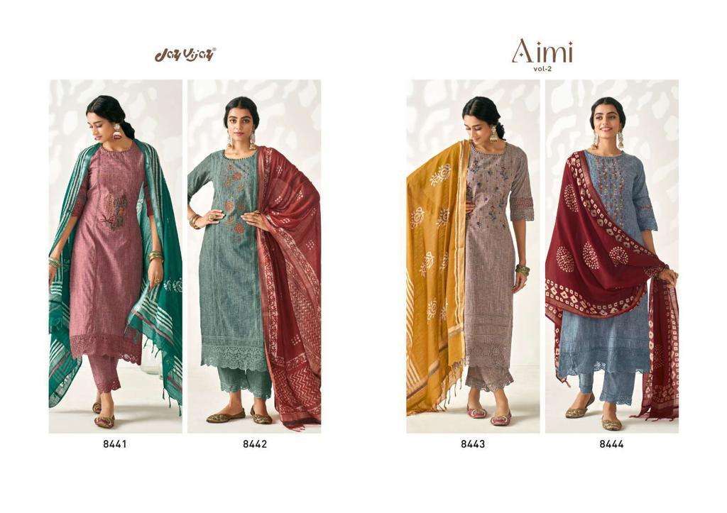 Aimi Vol 2 Buy Jayvijay Online Wholesaler Latset Collection Unstitched Salwar Suit