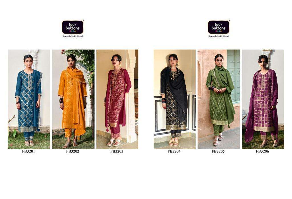 Banaras 3 Buy Four Buttons Online Wholesaler Latest Collection Kurta Suit Set