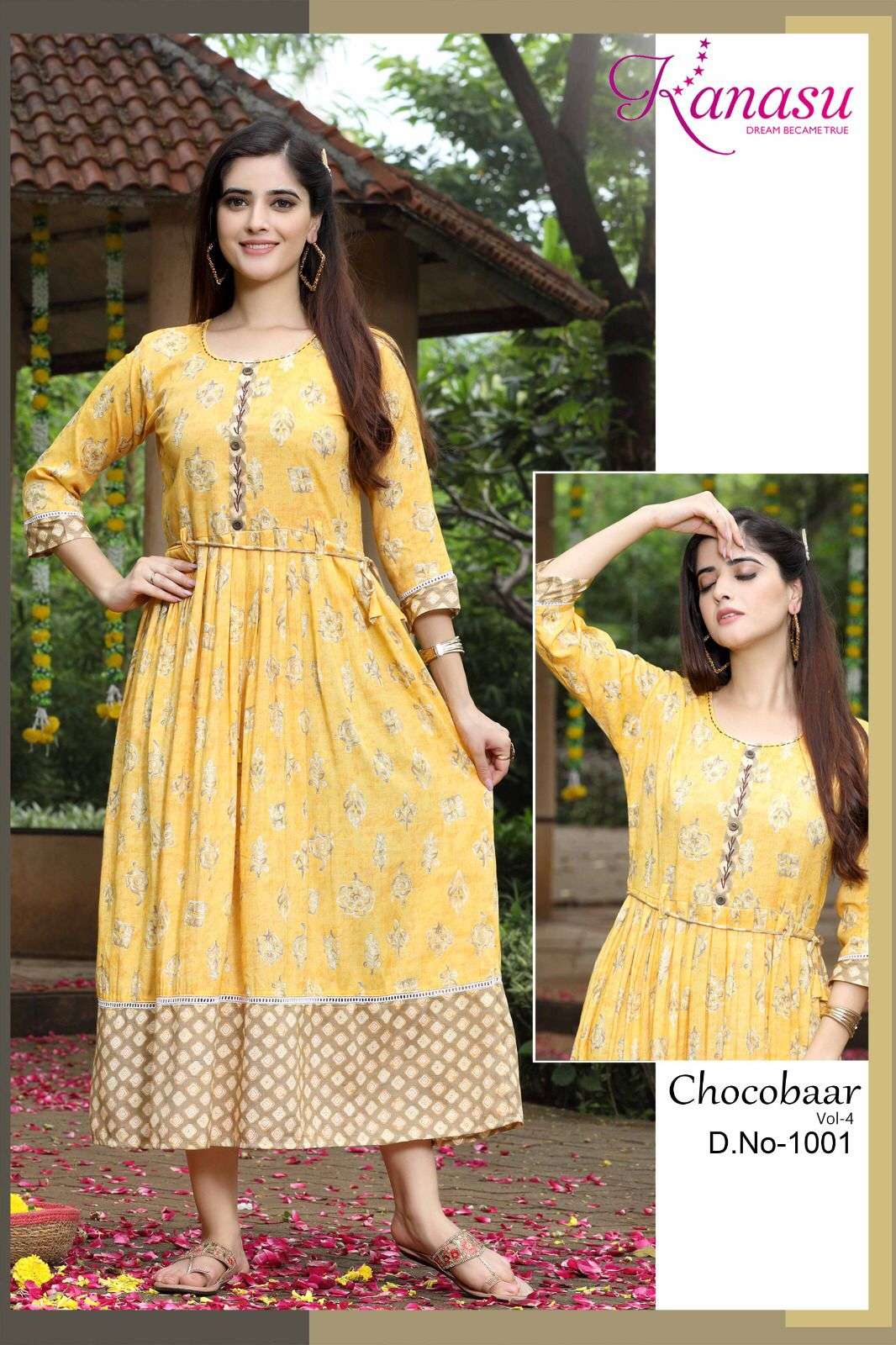 Chocobar Vol 4 Buy Kanasu Online Wholesaler Latest Collection Flar Kurtis