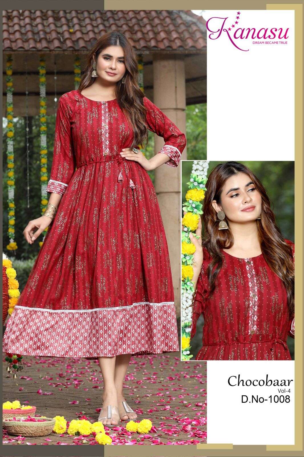 Chocobar Vol 4 Buy Kanasu Online Wholesaler Latest Collection Flar Kurtis