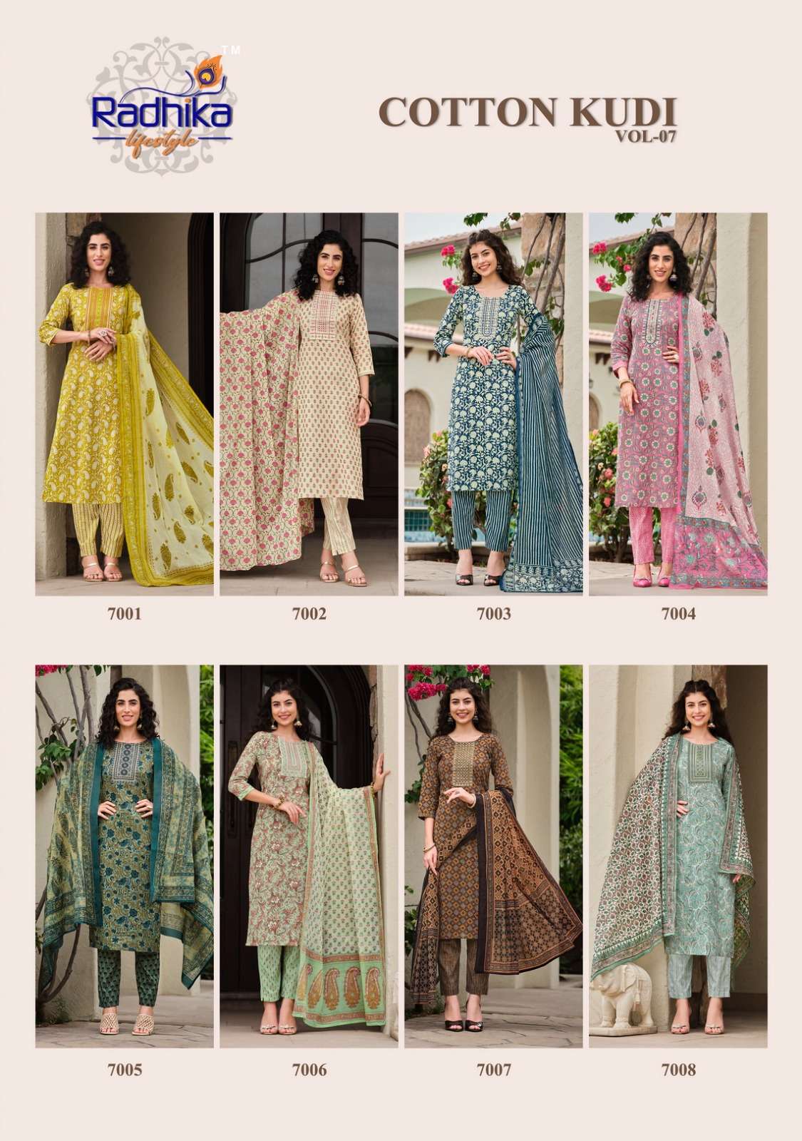 Cotton Kudi Vol 7 Buy Radhika Life Style Online Wholesaler Latest Collection Kurta Suit Set