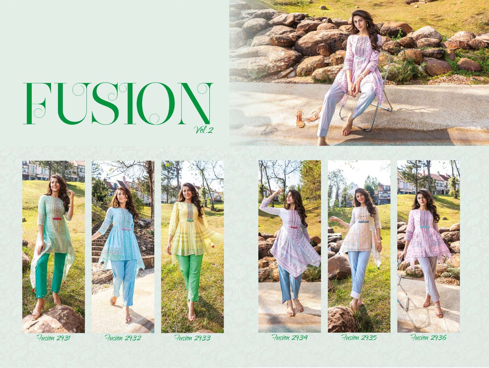 Fusion Vol 2 By Anju Fabrics Online Whoelsaler Latest Collection Kurta Pant Set