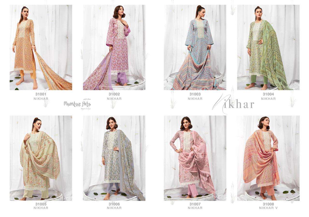 Nikhar Buy Mumtaz Art Online Wholesaler Latest Collection Unstitched Salwar Suit