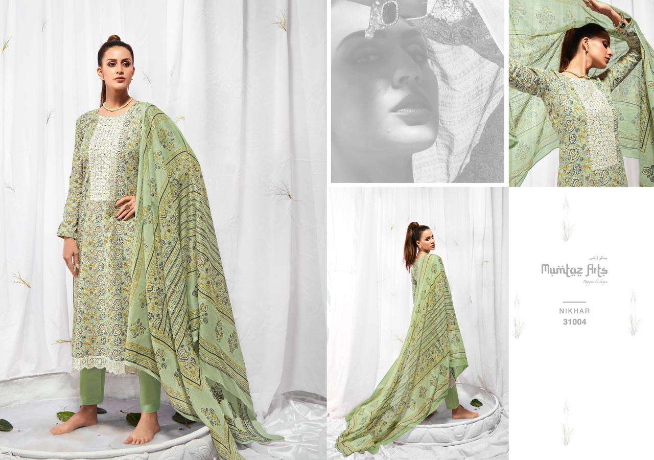 Nikhar Buy Mumtaz Art Online Wholesaler Latest Collection Unstitched Salwar Suit