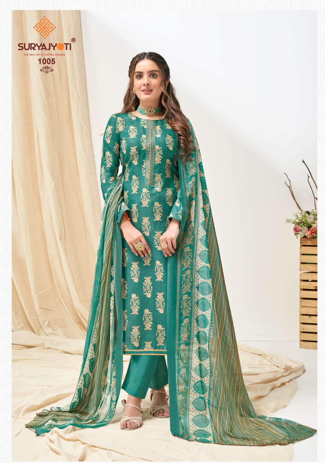 Nykaa Vol 1 Buy Suryajyoti Online Wholesaler Latest Collection Unstitched Salwar Suit Set