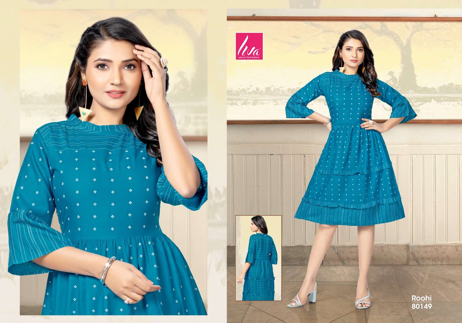 Roohi Buy Mayra Online Wholesaler Latest Collection Tunic Kurtis