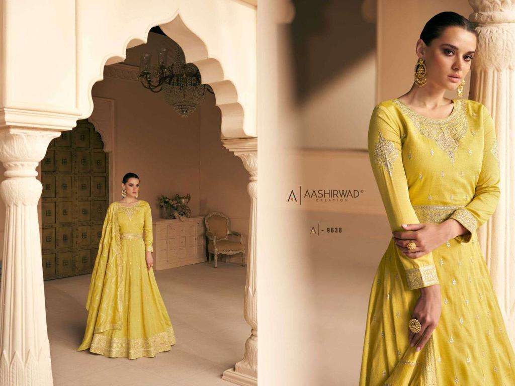 Safar Buy Aashirwad Online Wholesaler Latest Collection Gown Flar Kurtis