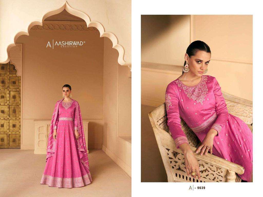 Safar Buy Aashirwad Online Wholesaler Latest Collection Gown Flar Kurtis