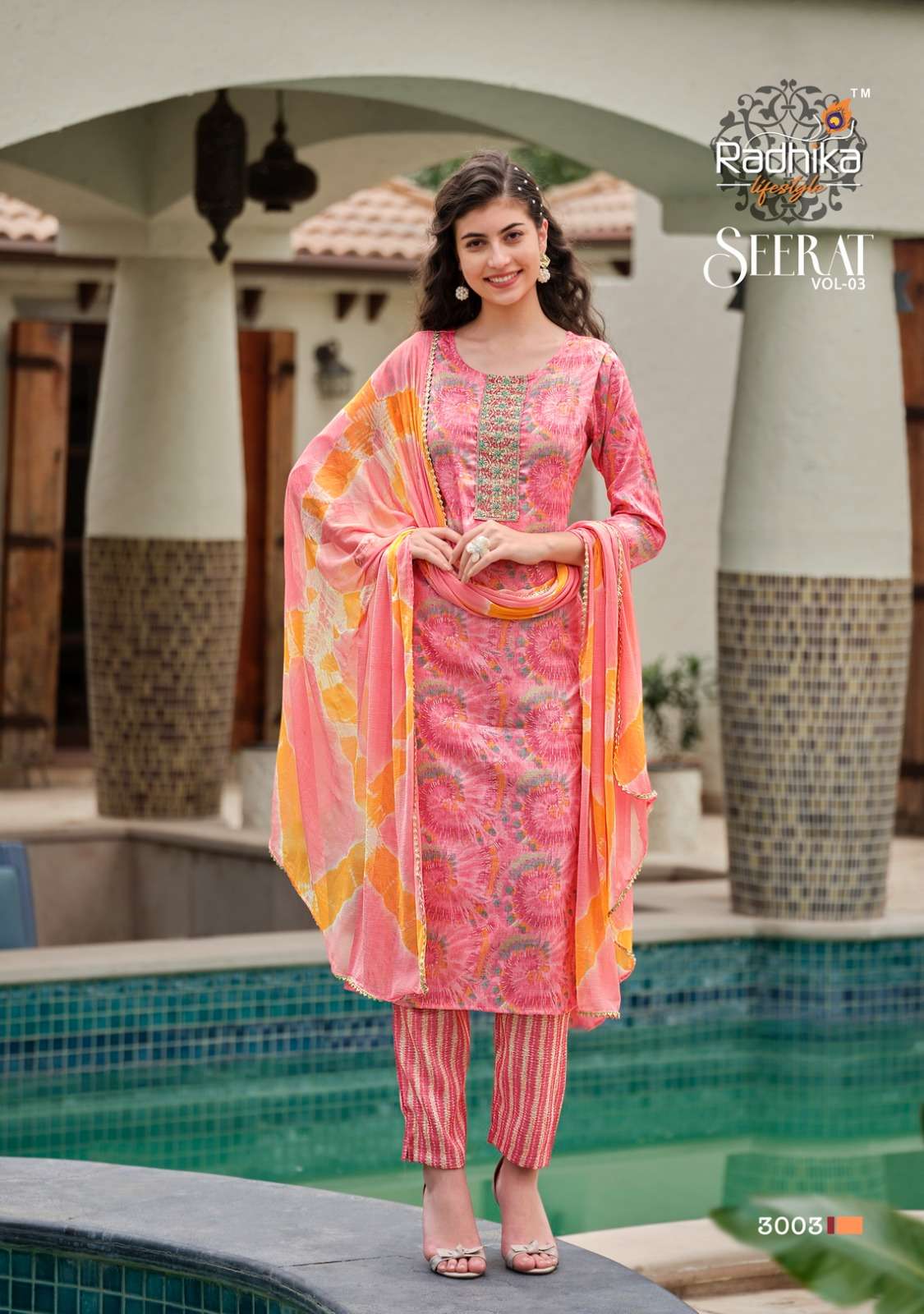 Seerat Vol 3 Buy Radhika lifestyle Online Wholesaler Latest Collection Kurta Suit Set