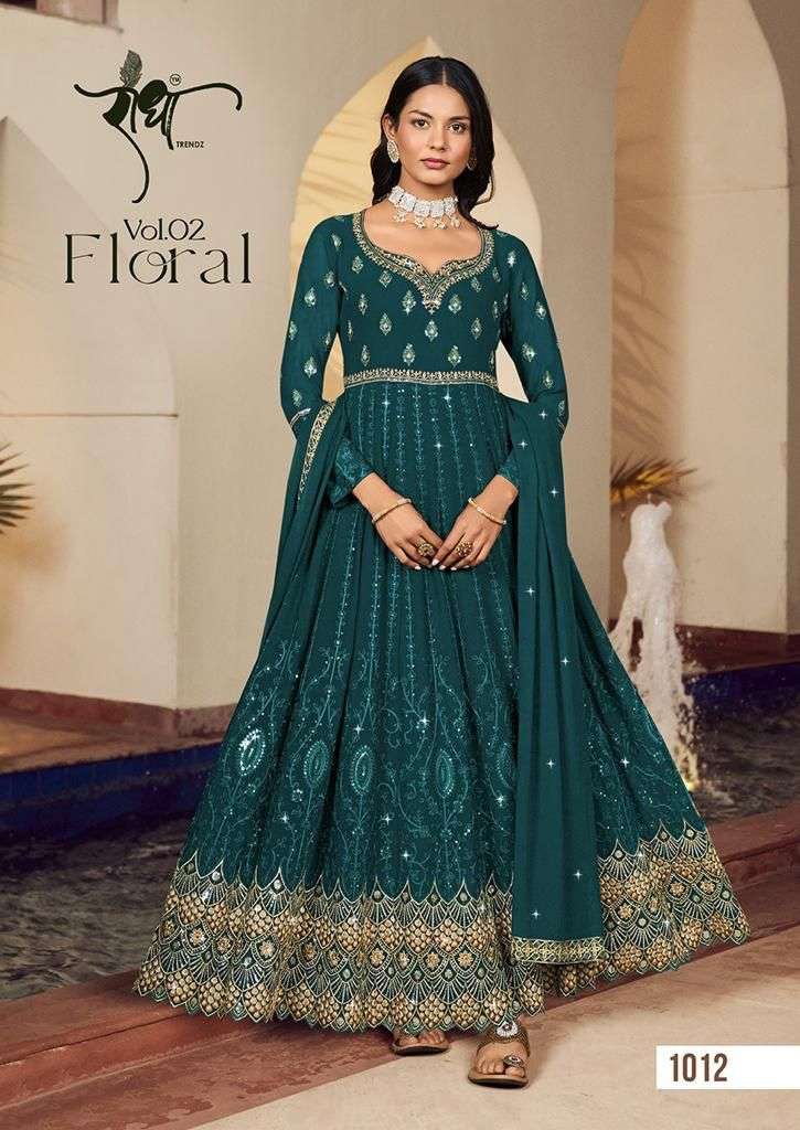 Floral Volume 2 Buy Zaveri Online Wholesaler Latest Collection Gown Flar Kurtis