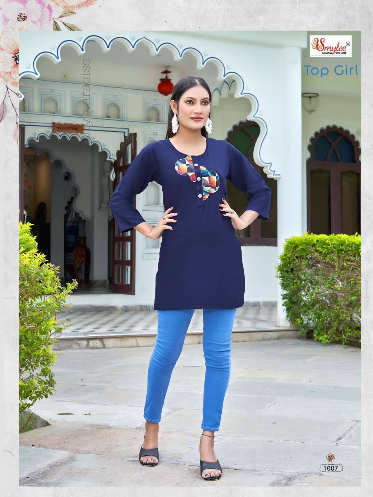 Top Girl Buy Smylee Online Wholesaler Latest Collection Tunic Kurtis