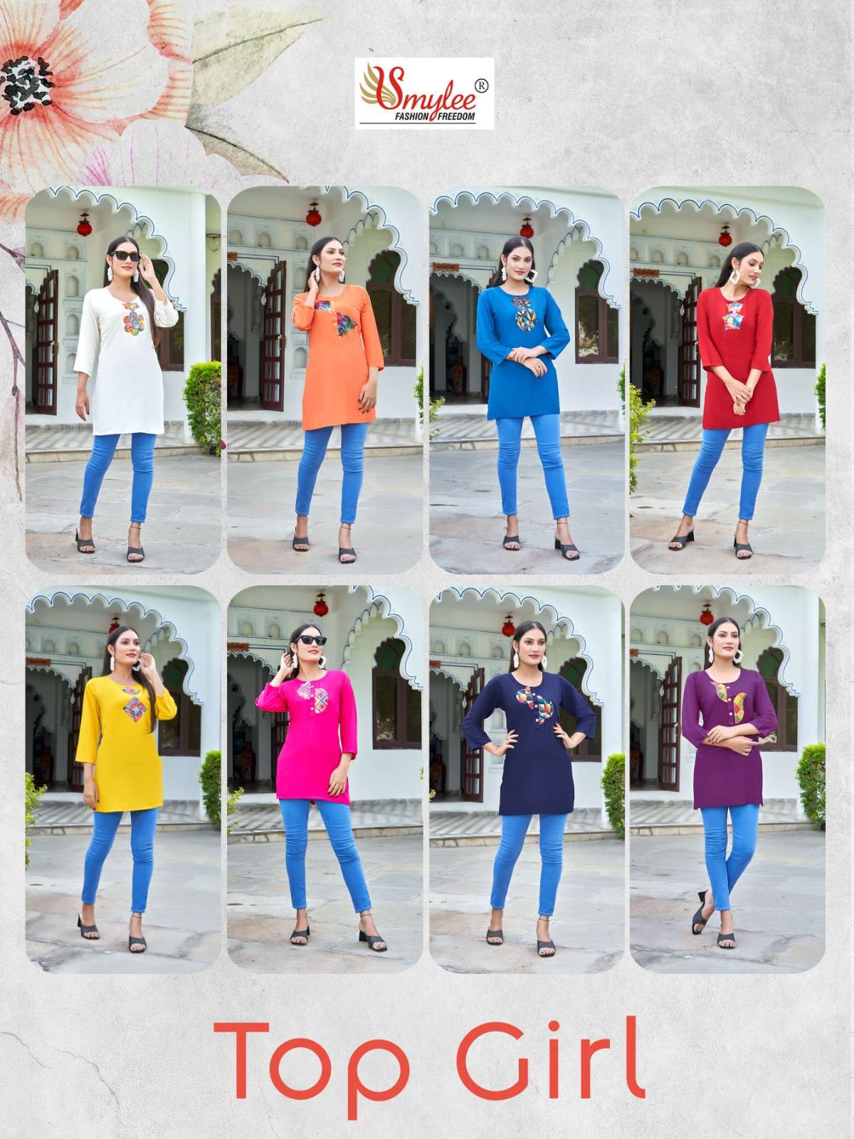 Top Girl Buy Smylee Online Wholesaler Latest Collection Tunic Kurtis