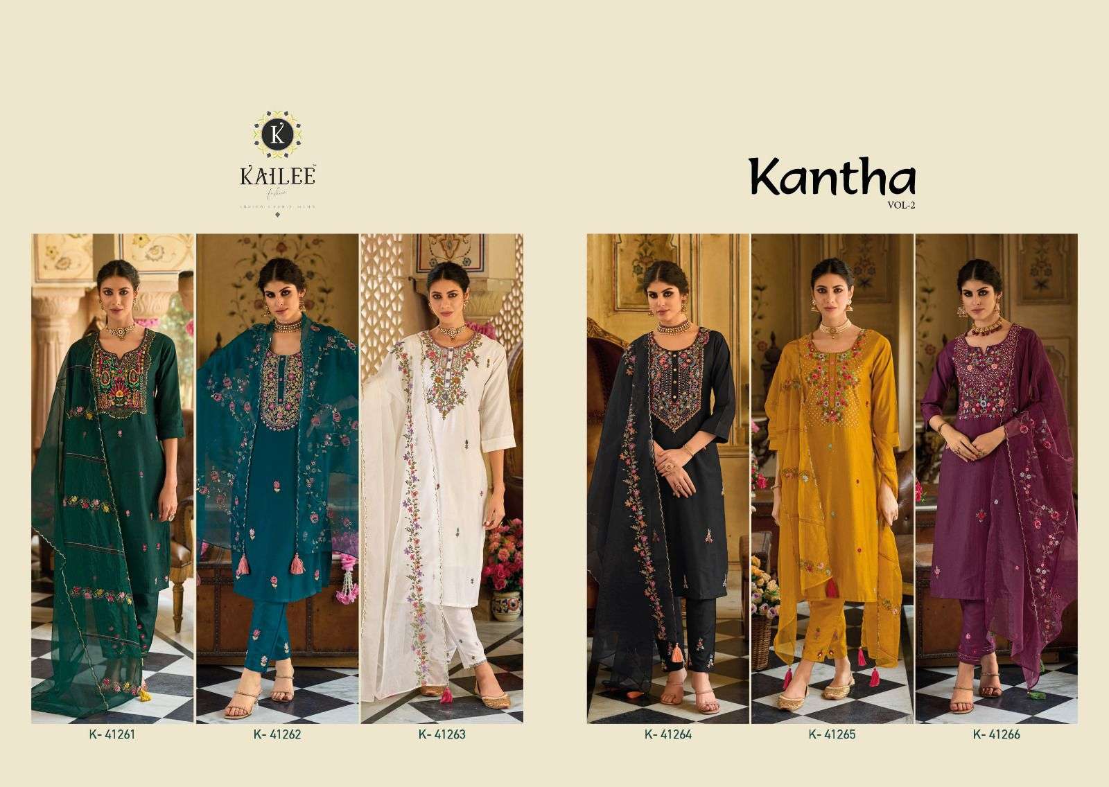 Kantha Vol 2 Buy Kailee Fashion Online Wholesaler Latest Collection Kurta Suit Set