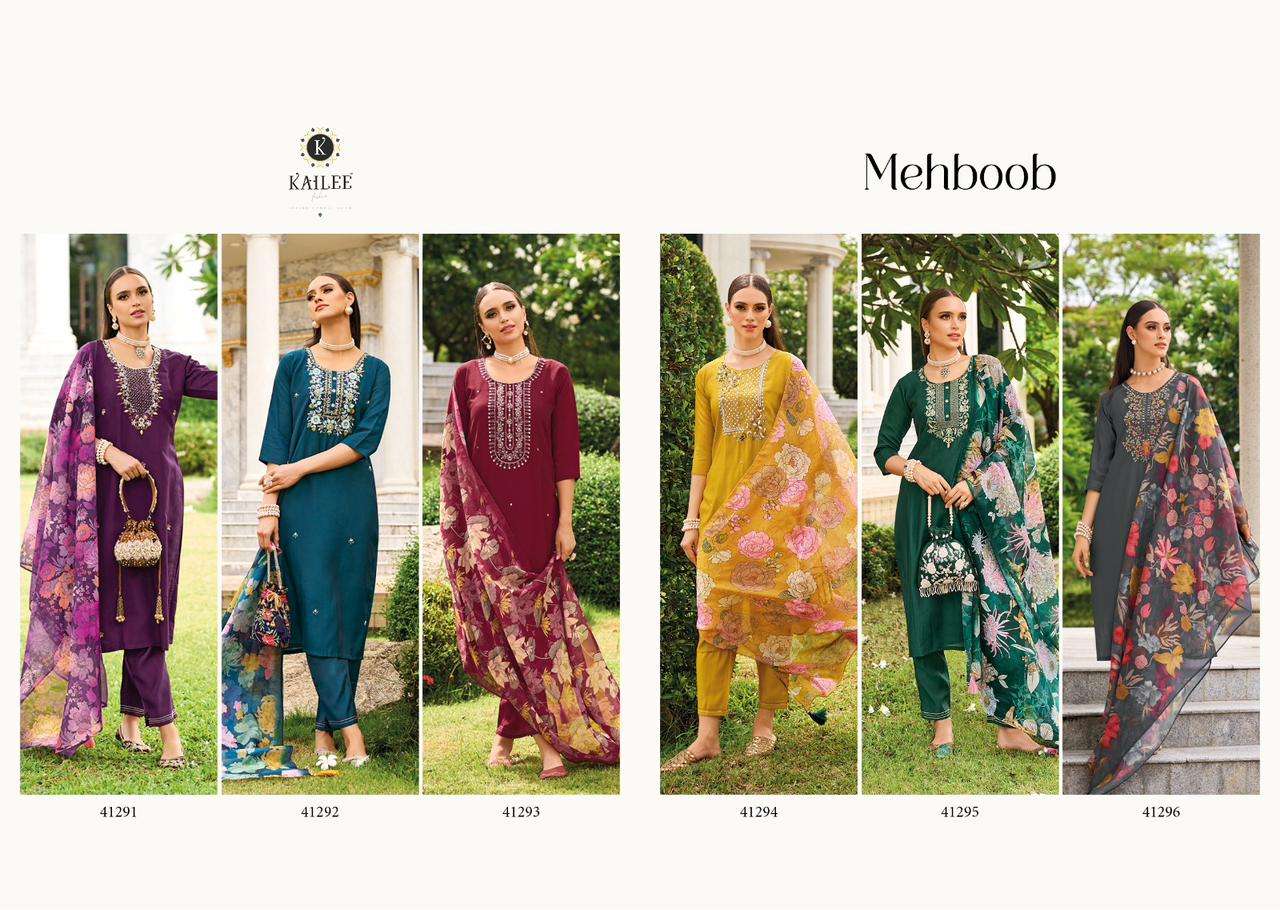 Mehboob Buy Kailee Fashion Online Wholesaler Latest Collection Kurta Suit Set