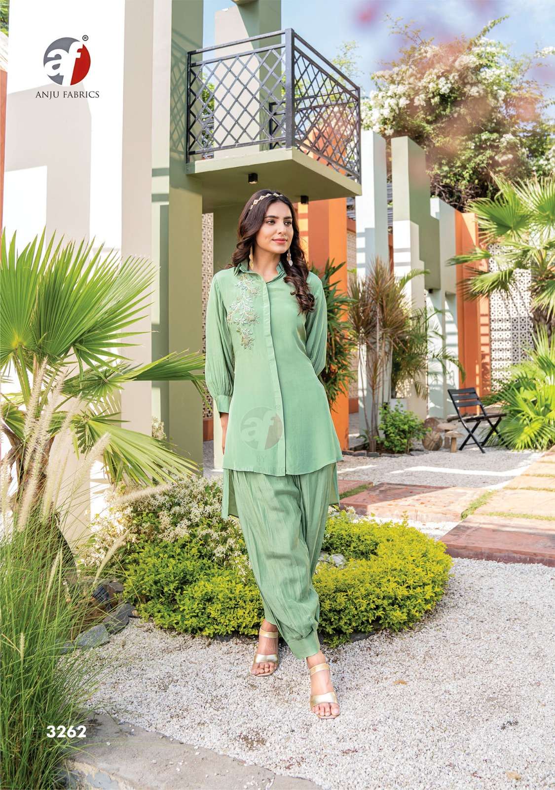Natural Buy Anju Fabrics Online Wholesaler Latest Collection Co-otrd set