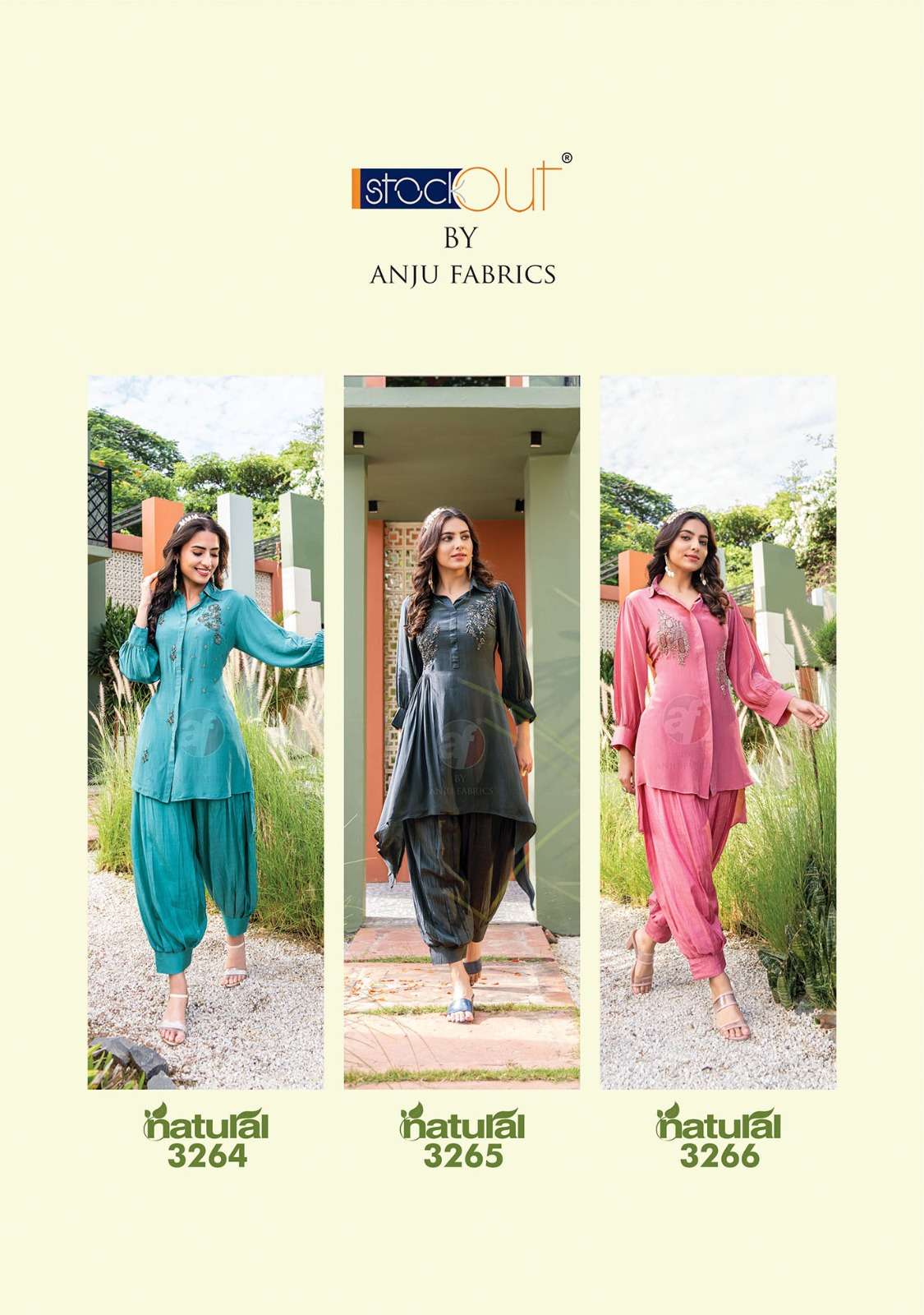 Natural Buy Anju Fabrics Online Wholesaler Latest Collection Co-otrd set