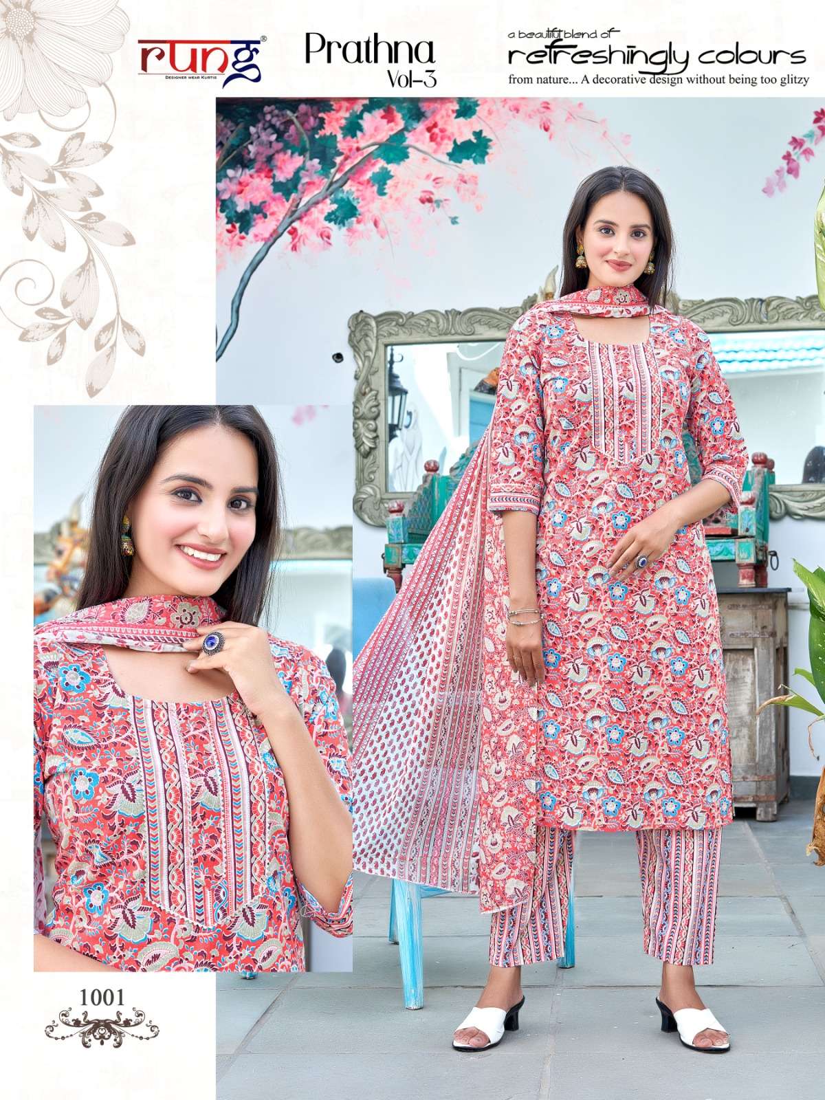 Prathna Vol 3 Buy Rung Online Wholesaler Latest Collection Kurta Suit Set