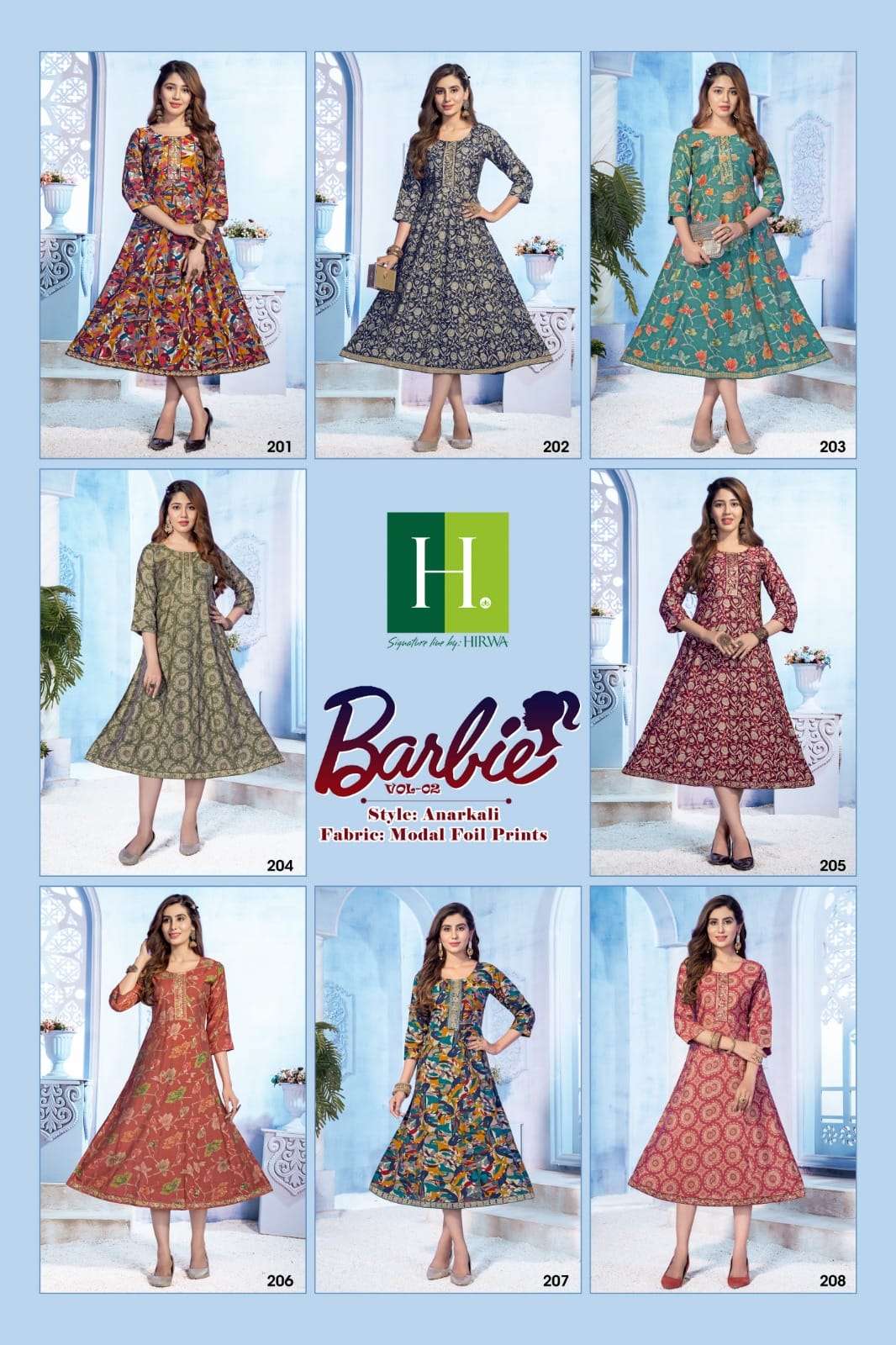Barbie Buy Hirwa Online Wholesaler Latest Collection Flair Kurtis