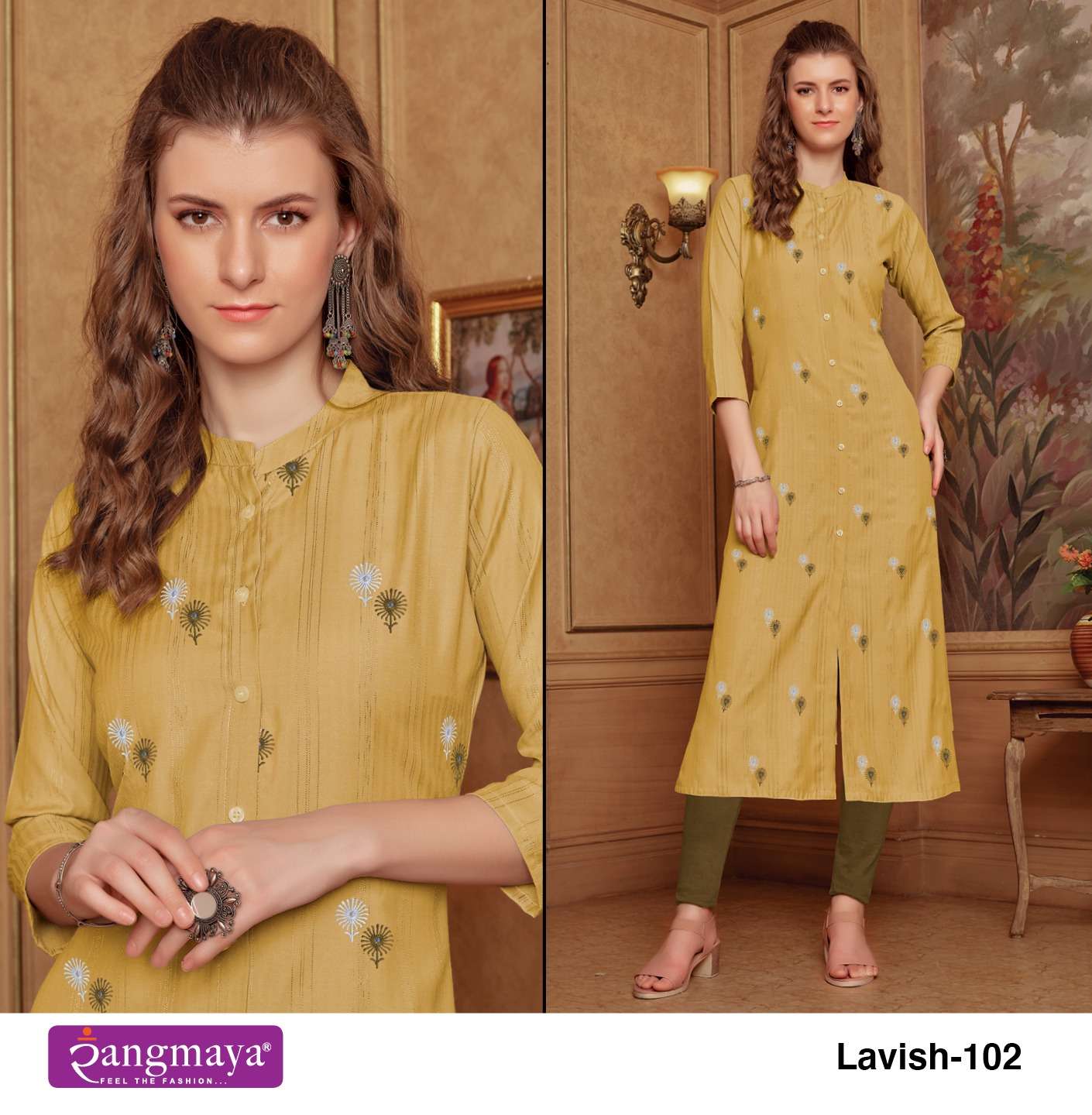 Lavish By Rangmaya Latest Designer Rayon Wholesale Lowest Price Kurtis Set