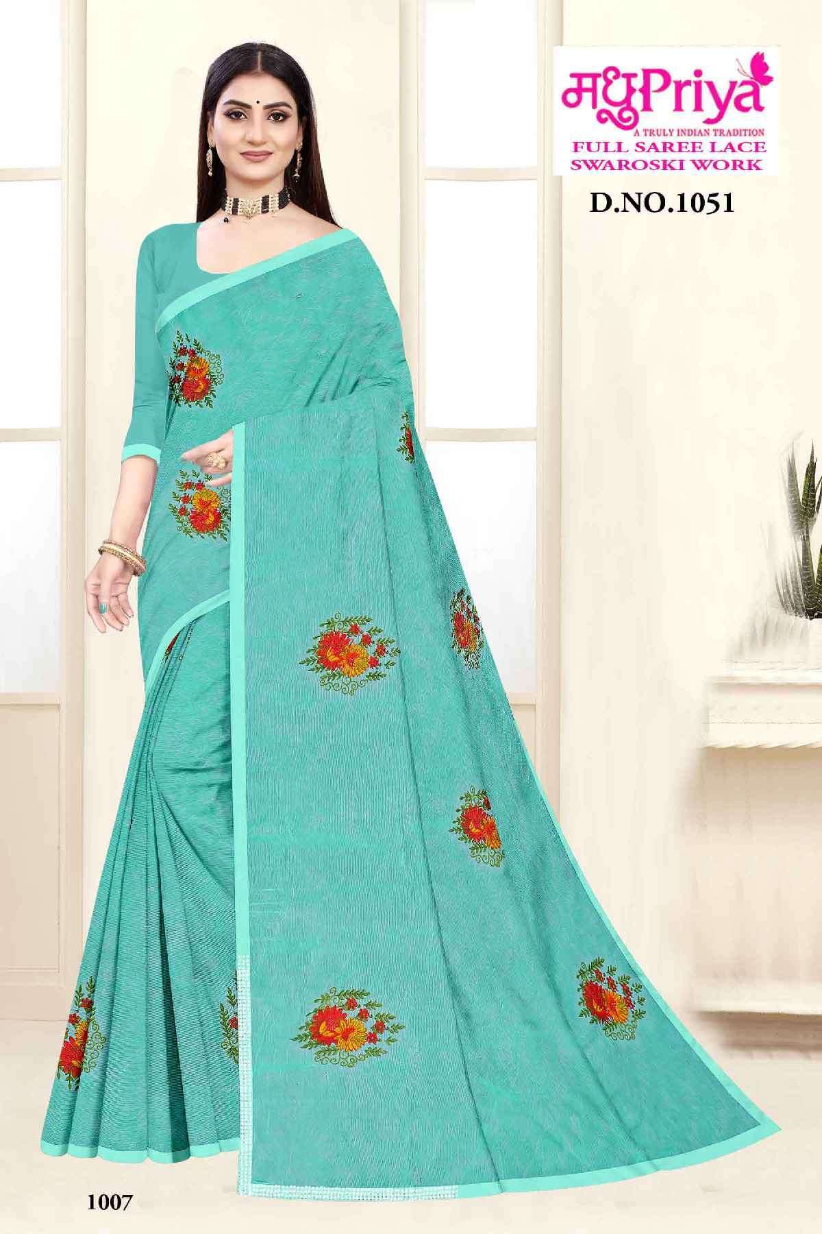 Madhupriya Kulfi 1051 Exclusive Chiffon Saree Daily Wear Collection Wholesale Lowest Price