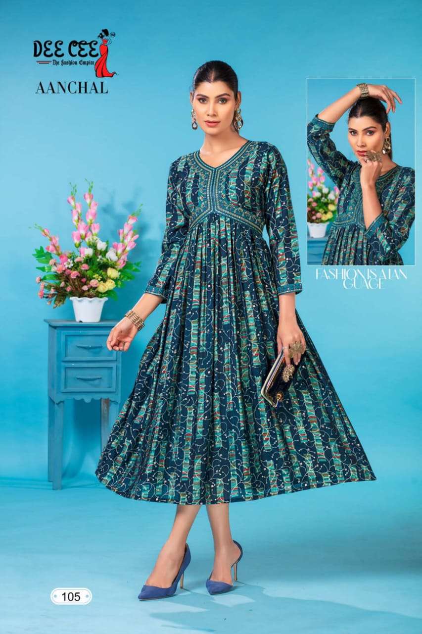 Aanchal Buy Deecee Latest Designer Chanderi Wholesale Supplier Aalia Kurtis Set
