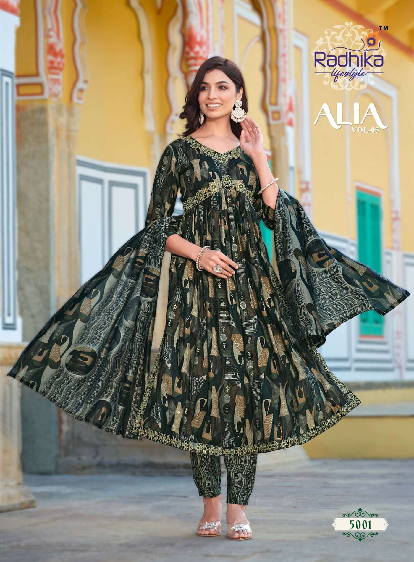 Alia Vol 5 Buy Radhika Lifestyle Wholesale online Lowest Price Model Muslin Kurta Suit Sets