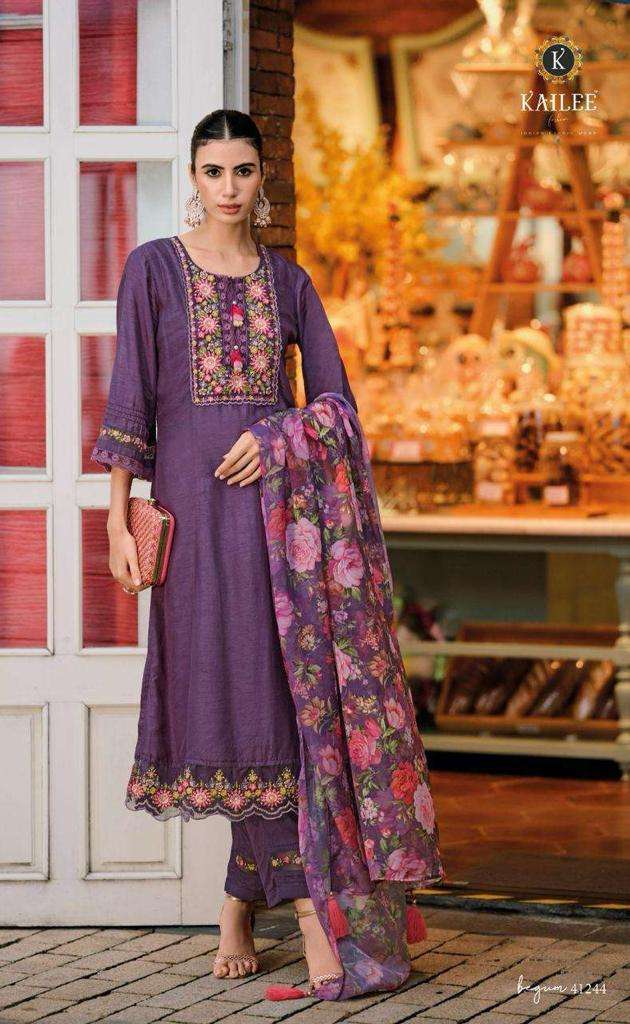 Begum Vol 4 Buy Kailee Wholesale Online Lowest Price Designer Embroidery Work Kurta Suit Sets
