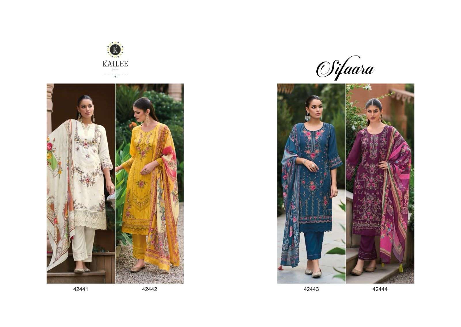 Sifaara Buy Kailee Fashion Wholesale Designer Party Wear Collection Viscose Kurta Suit Sets