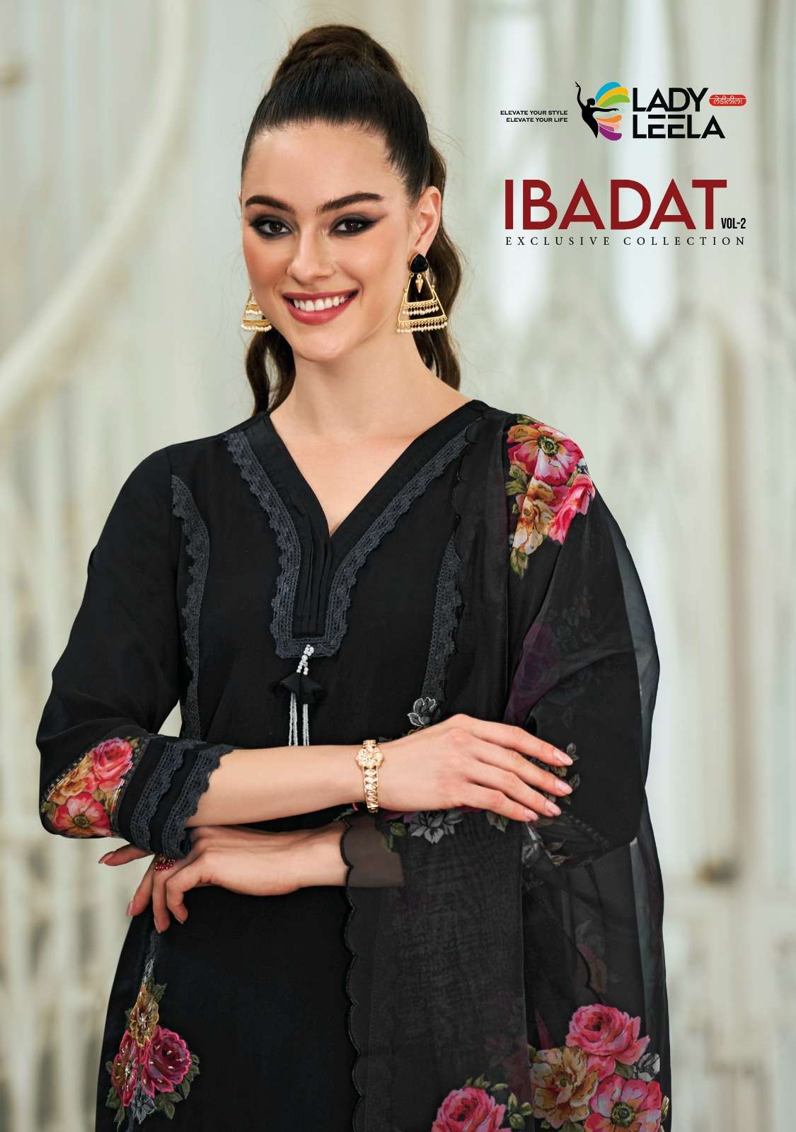 IBADAT VOL 2 BUY LADY LEELA VISCOSE WITH INNER LATEST DESIGNER WHOLESALE ONLINE KURTA SUIT SETS