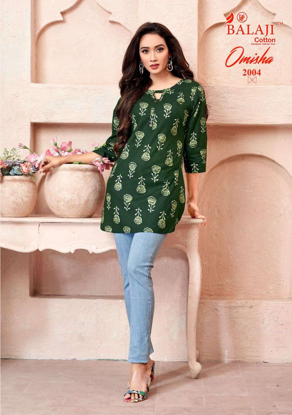 OMISHA VOL 2 BUY BALAJI COTTON WHOLESALE ONLINE LOWEST PRICE COTTON TUNIC SETS