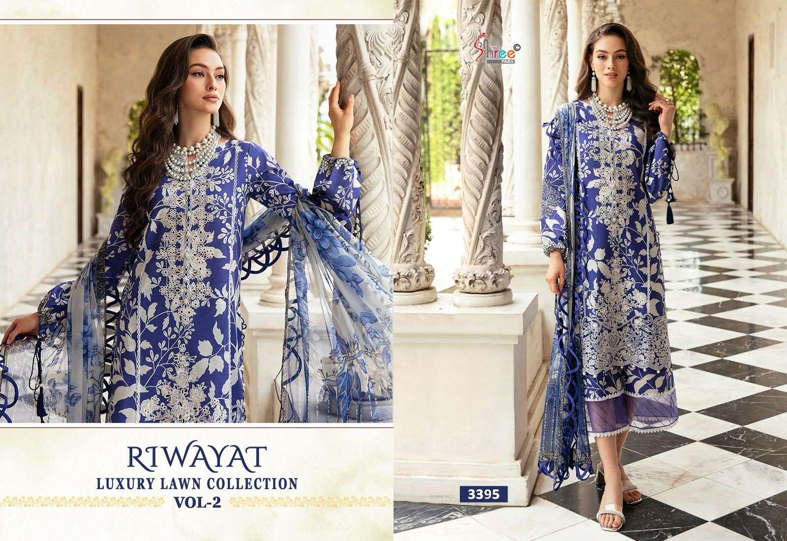 RIWAYAT LUXURY LAWN COLLECTION VOL-02 BUY SHREE FAB WHOLESALE ONLINE LOWEST PRICE LAWN COTTON SALWAR SUIT SETS