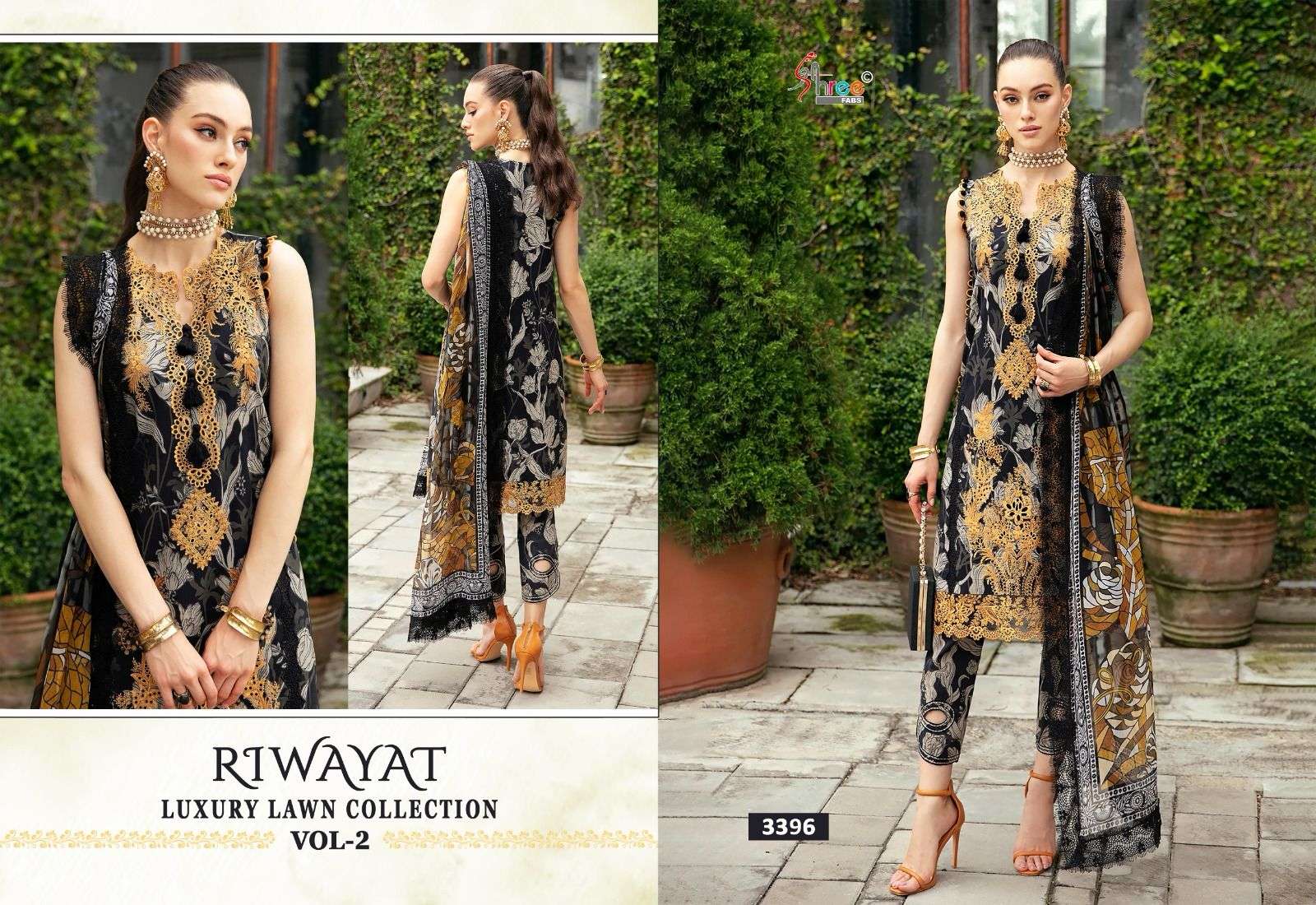 RIWAYAT LUXURY LAWN COLLECTION VOL-02 BUY SHREE FAB WHOLESALE ONLINE LOWEST PRICE LAWN COTTON SALWAR SUIT SETS