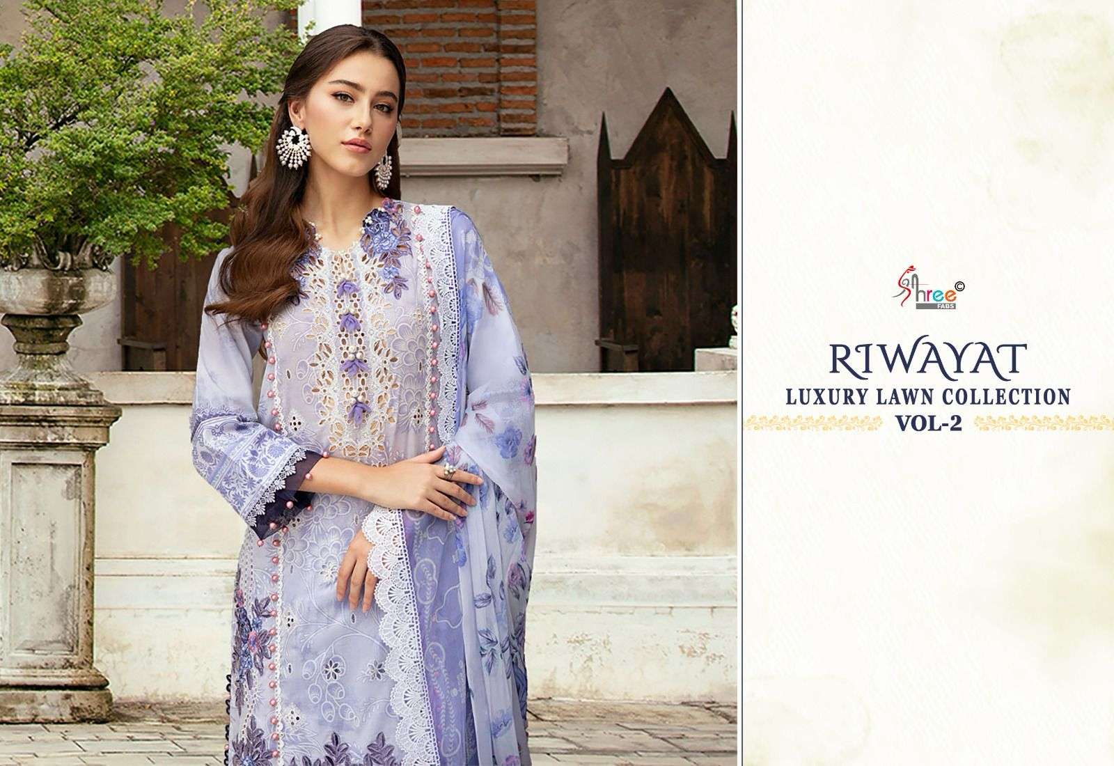 RIWAYAT LUXURY LAWN COLLECTION VOL-02 BUY SHREE FAB WHOLESALE ONLINE LOWEST PRICE LAWN COTTON SALWAR SUIT SETS