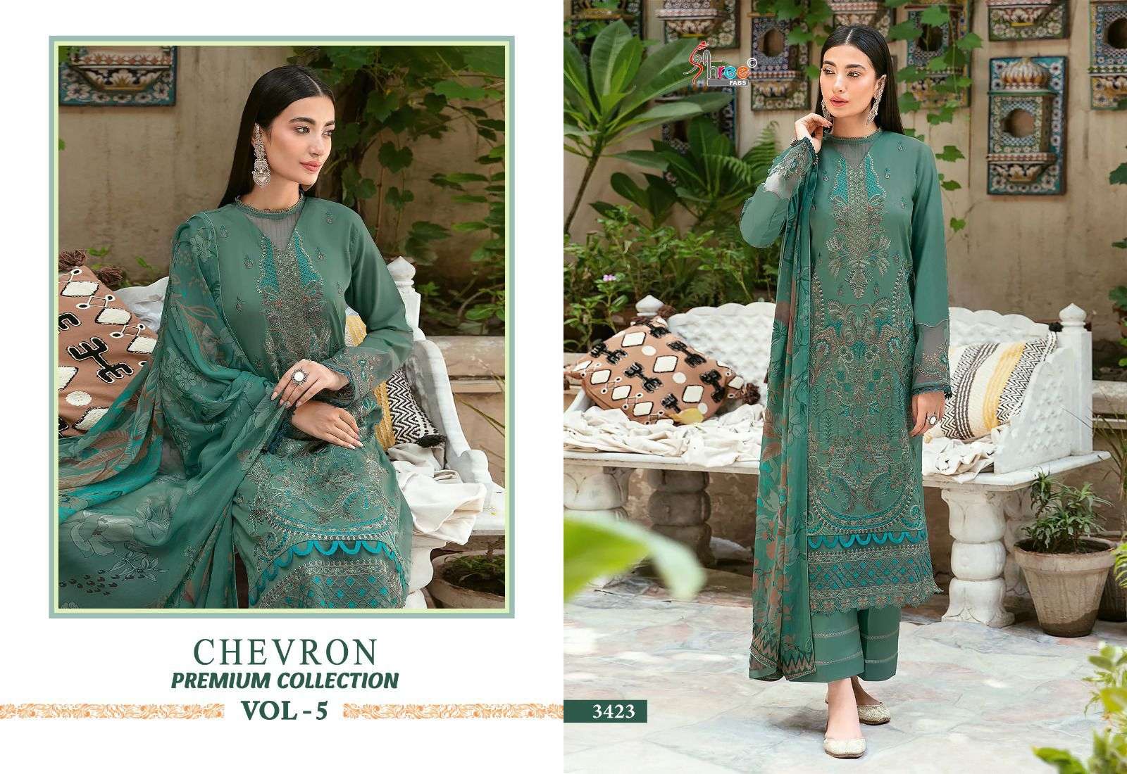 Chevron Premium Collection Vol 5 Buy Shree Fabs Online Wholesaler Latest Collection Unstitched Salwar Suit Set