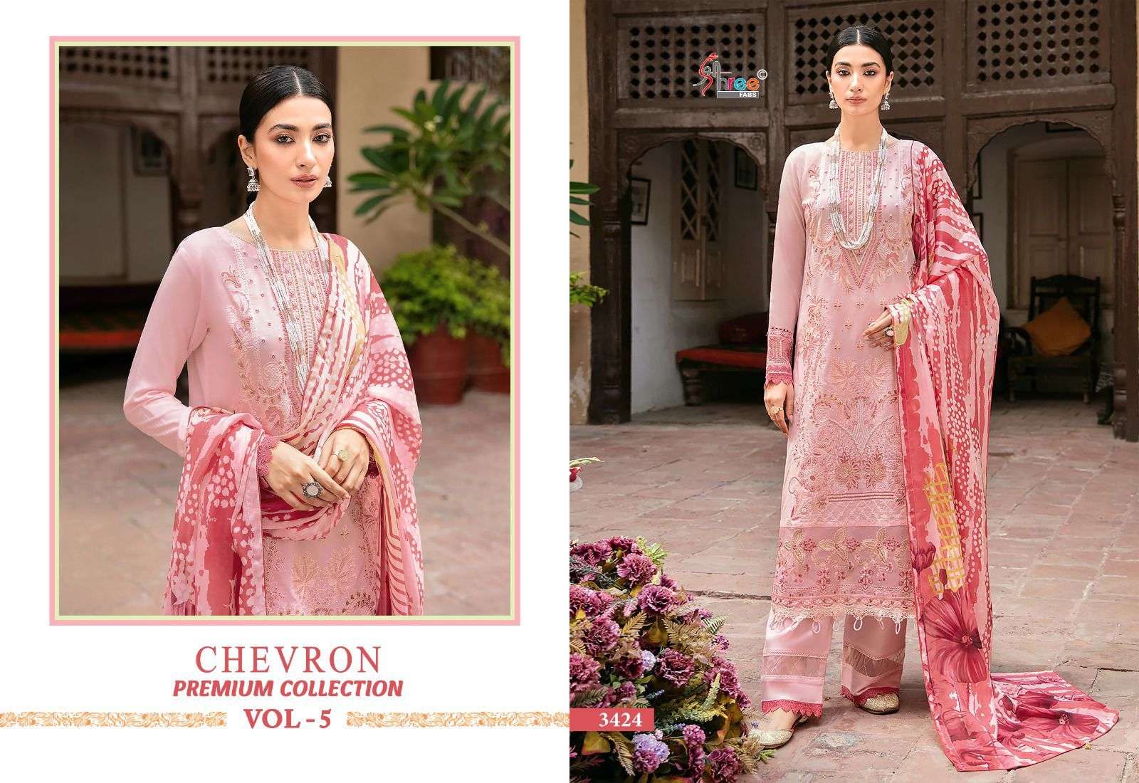 Chevron Premium Collection Vol 5 Buy Shree Fabs Online Wholesaler Latest Collection Unstitched Salwar Suit Set