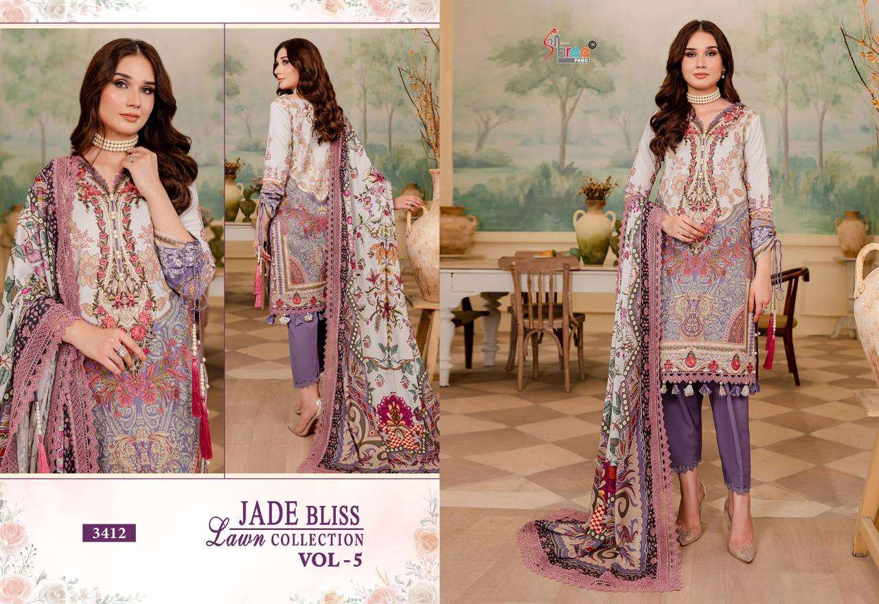 JADE BLISS LAWN COLLECTION VOL 5 BUY SHREE FABS ONLINE WHOLESALER LATEST COLLECTION UNSTITCHED SALWAR SUIT SET