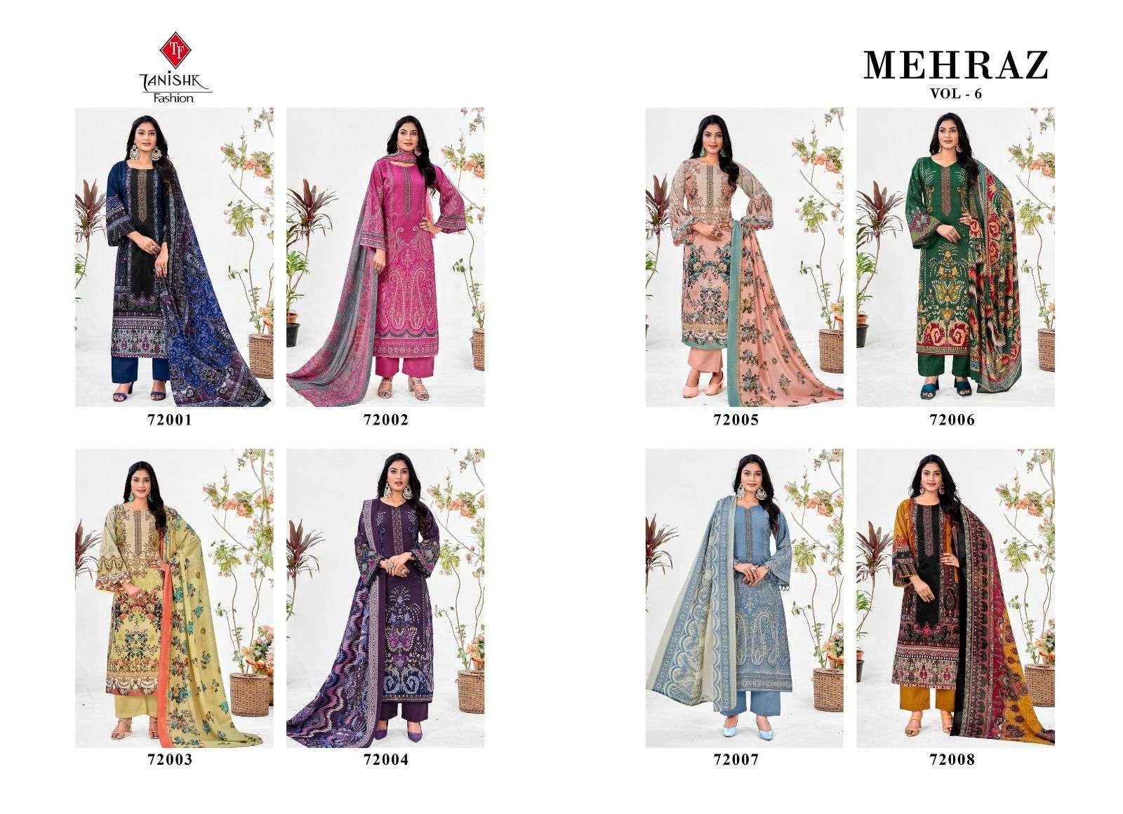 MEHRAAZ VOL 6 BUY TANISHK FASHION DESIGNER LATEST WHOLESALE ONLINE LOWEST PRICE SALWAR SUIT SETS