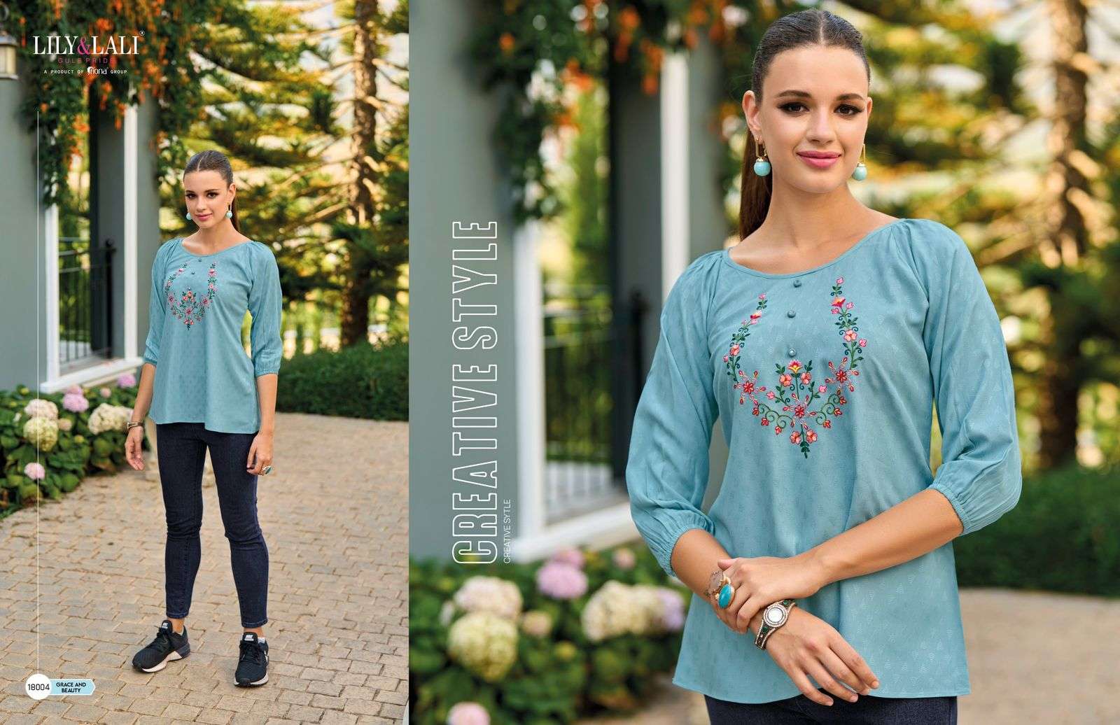 MELODY 3 BUY LILY & LALI ONLINE WHOLESALER LATEST COLLECTION TUNIC KURTIS