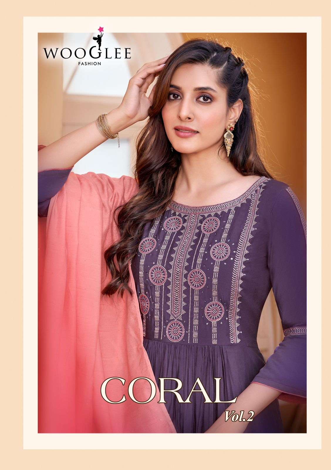CORAL VOL 2 BUY WOOGLEE LATEST WHOLESALE ONLINE LOWEST PRICE KURTIS SETS
