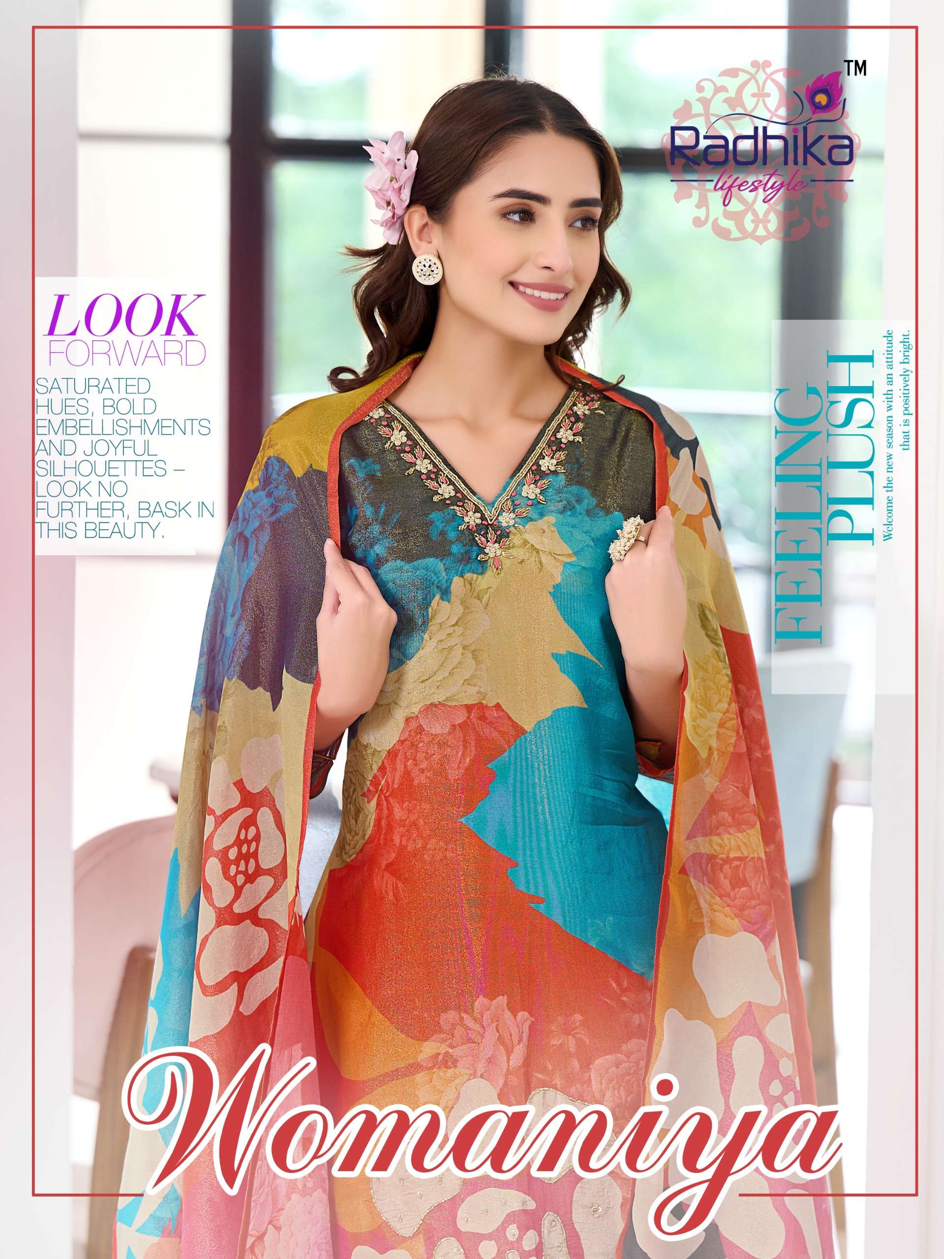 WOMANIYA VOL 1 BUY RADHIKA LIFESTYLE WHOLESALE ONLINE LOWEST SHIMMER KURTIS SETS