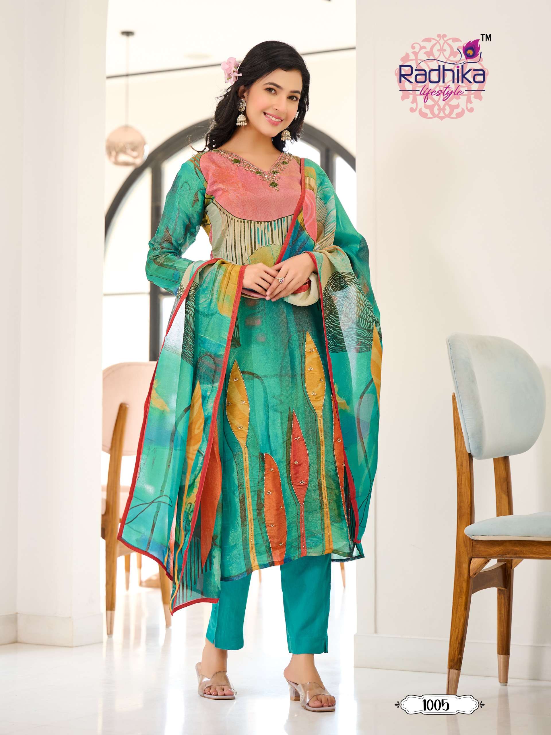 WOMANIYA VOL 1 BUY RADHIKA LIFESTYLE WHOLESALE ONLINE LOWEST SHIMMER KURTIS SETS